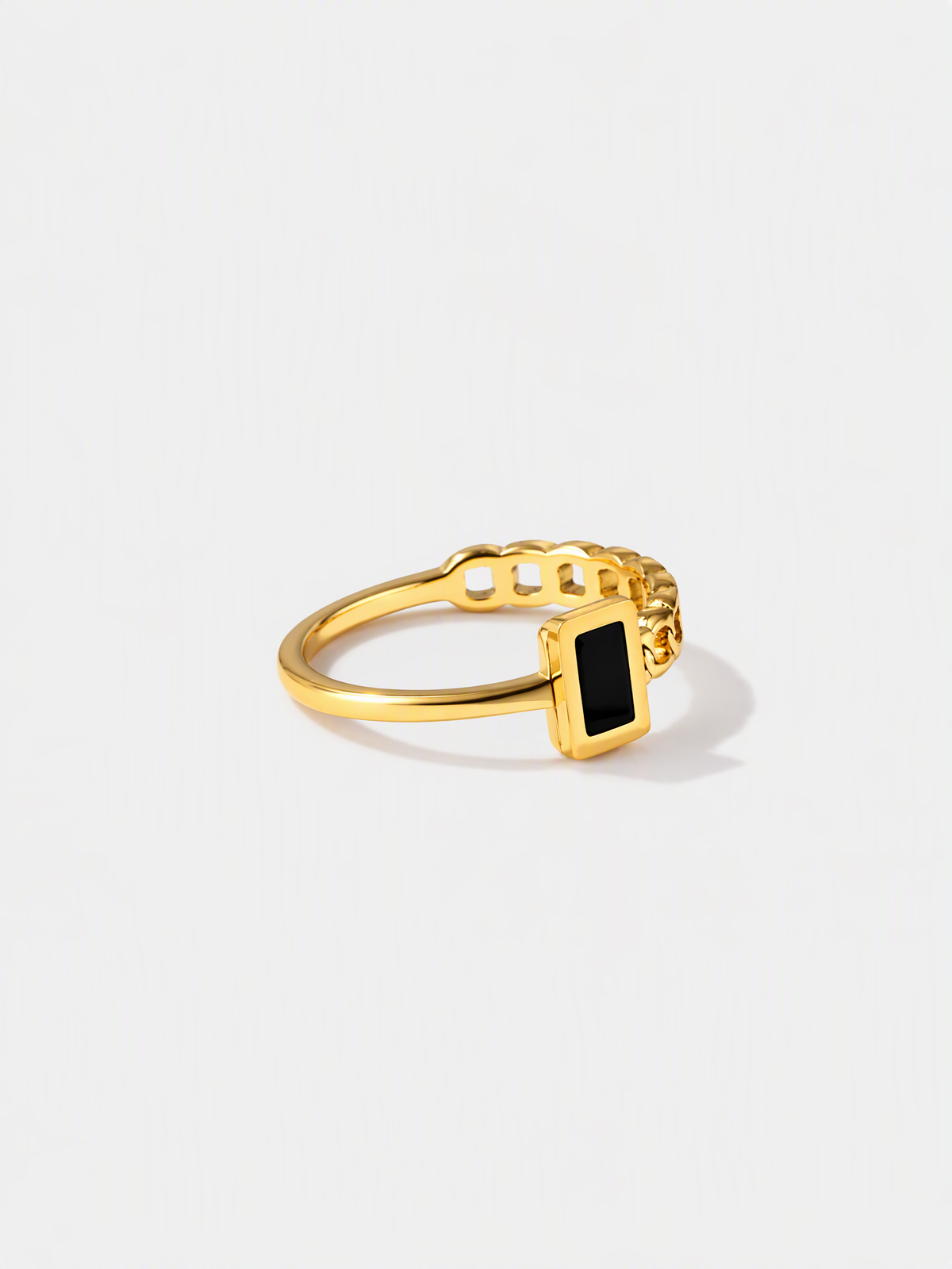 Black Chain Signet Ring