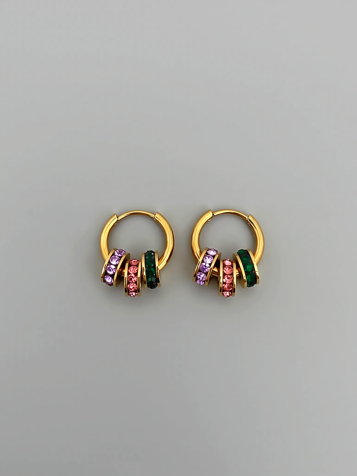 Color Pop Charm Hoop Earrings