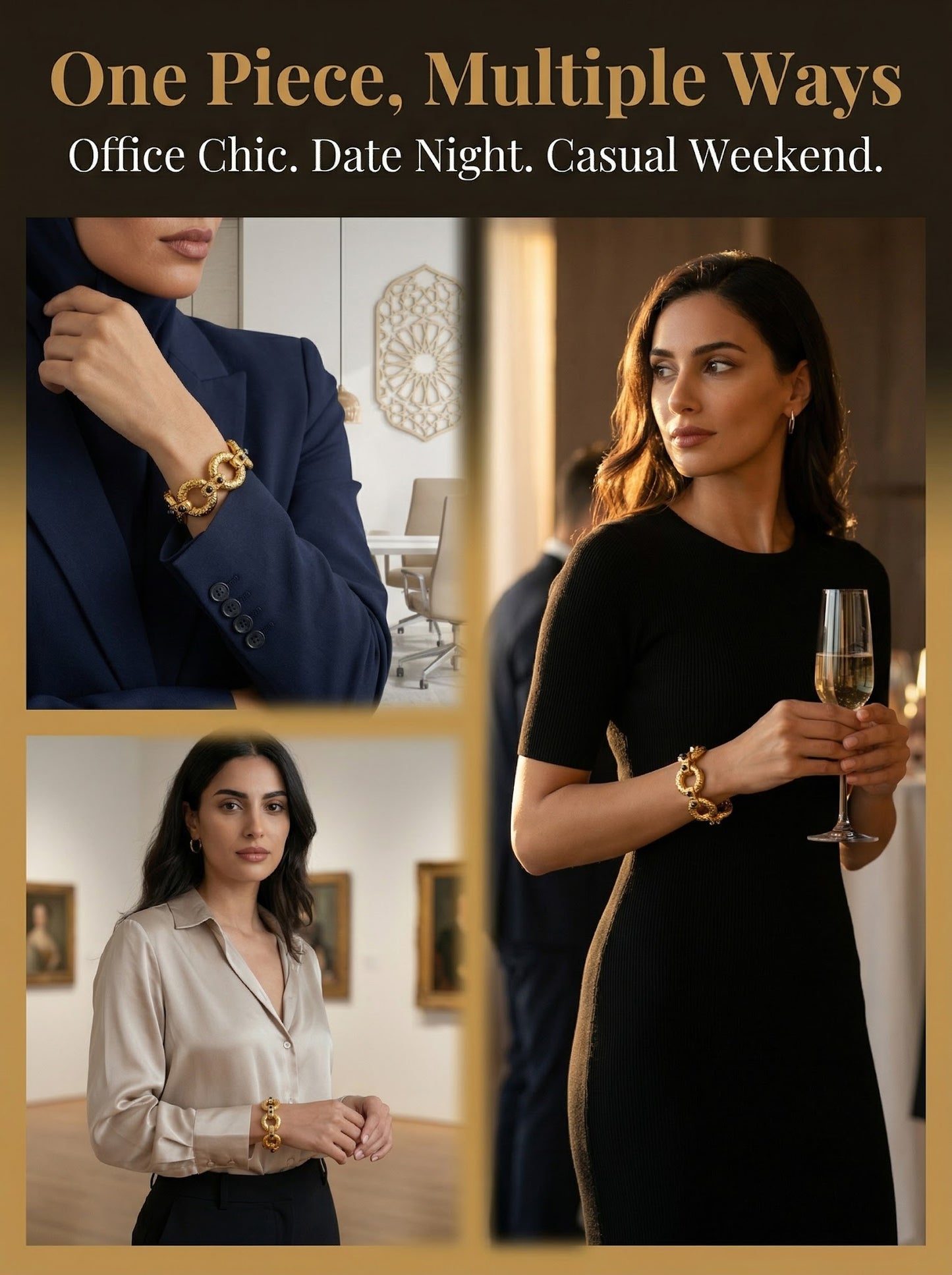 سوار سلسلة معدنية بنسيج مطحون