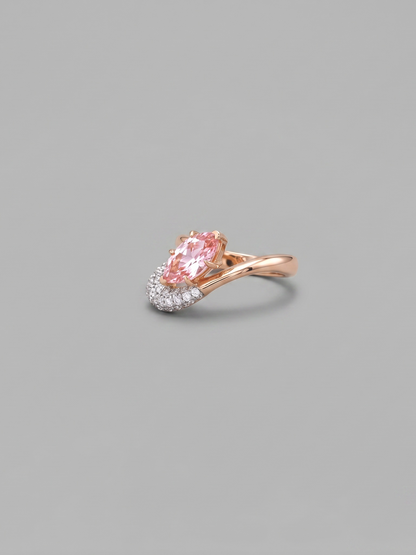 Pink Marquise Bypass Ring