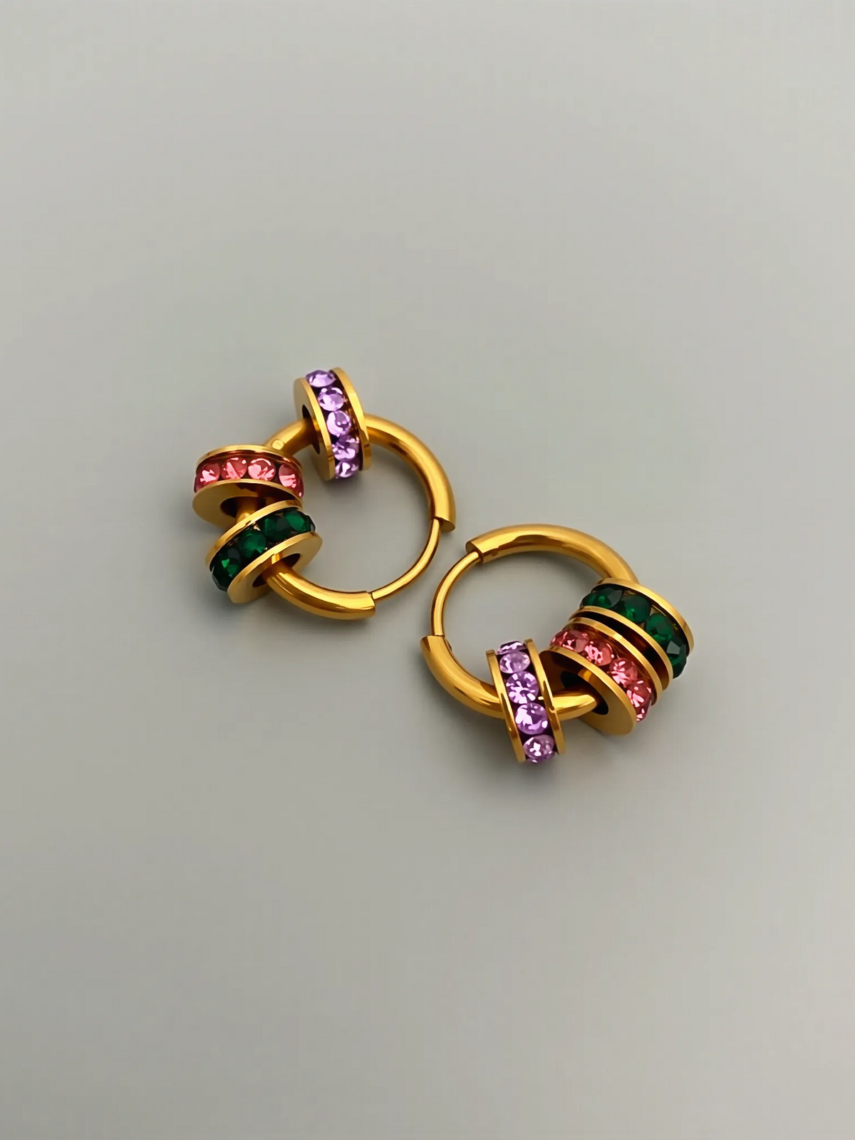 Color Pop Charm Hoop Earrings