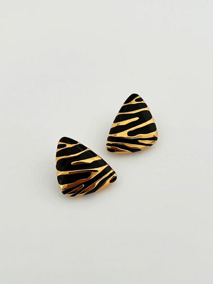 Zebra Stripe Statement Studs