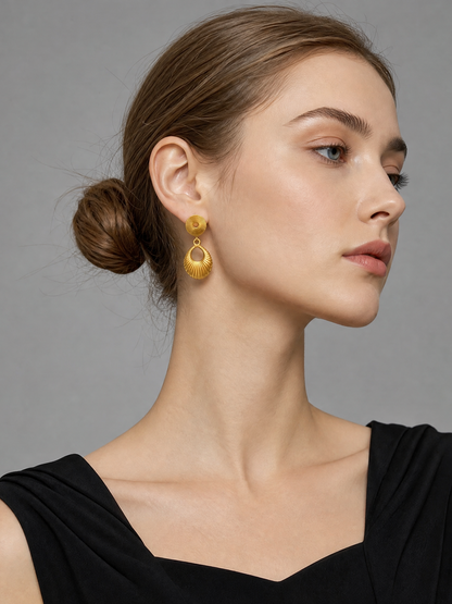 Sunburst Teardrop Earrings