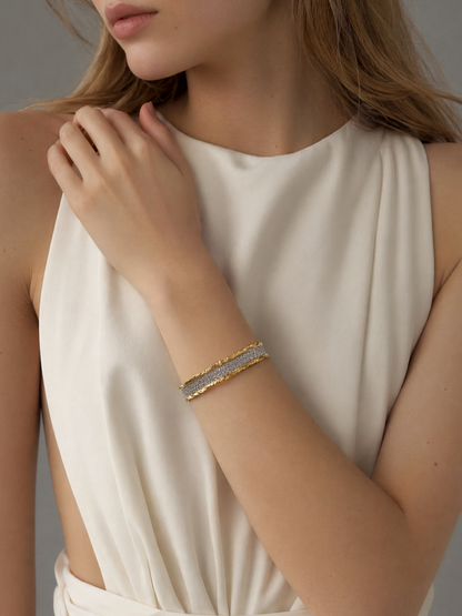 Vintage 18K Gold  Open Cuff Bracelet
