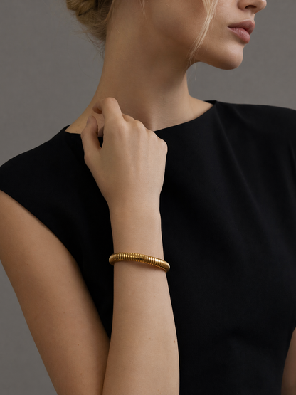 Tube Snake Bone Stretch Bracelet