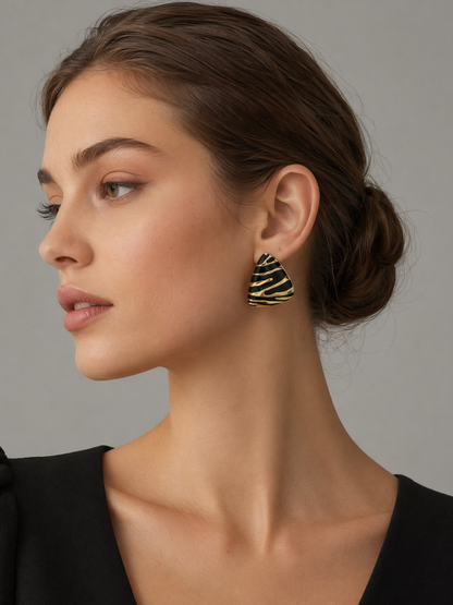 Zebra Stripe Statement Studs