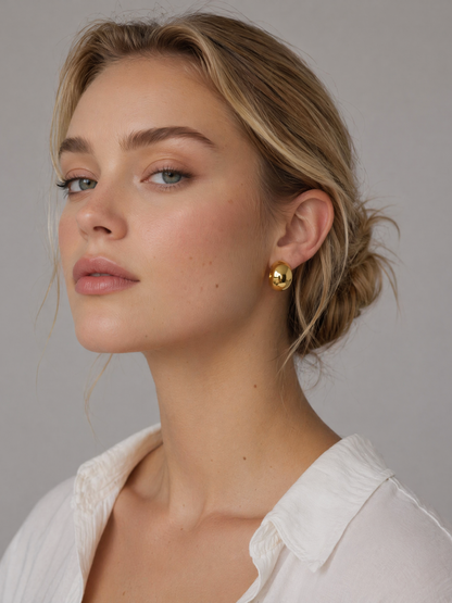 Chunky Dome Stud Earrings