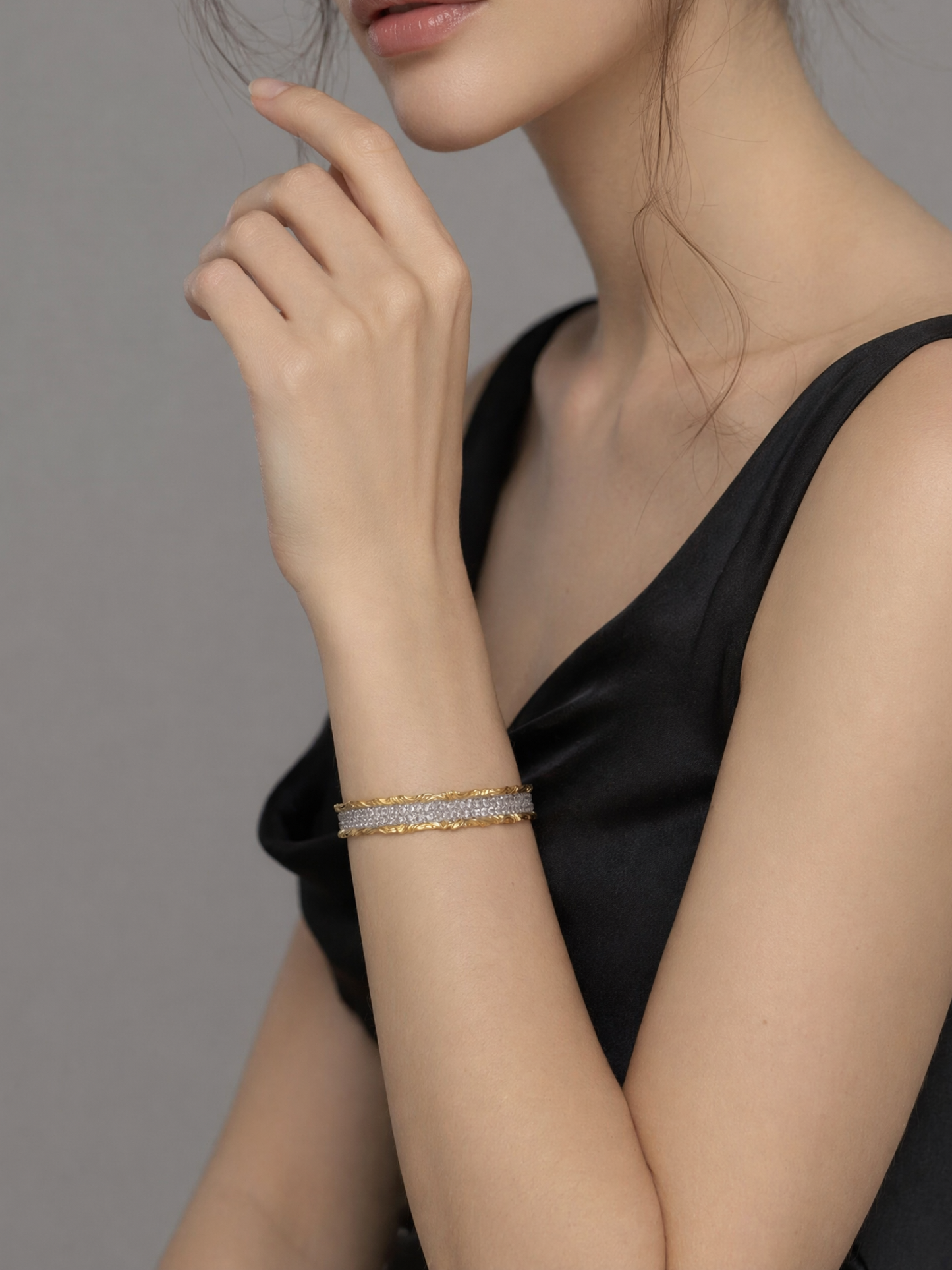 Vintage 18K Gold  Open Cuff Bracelet
