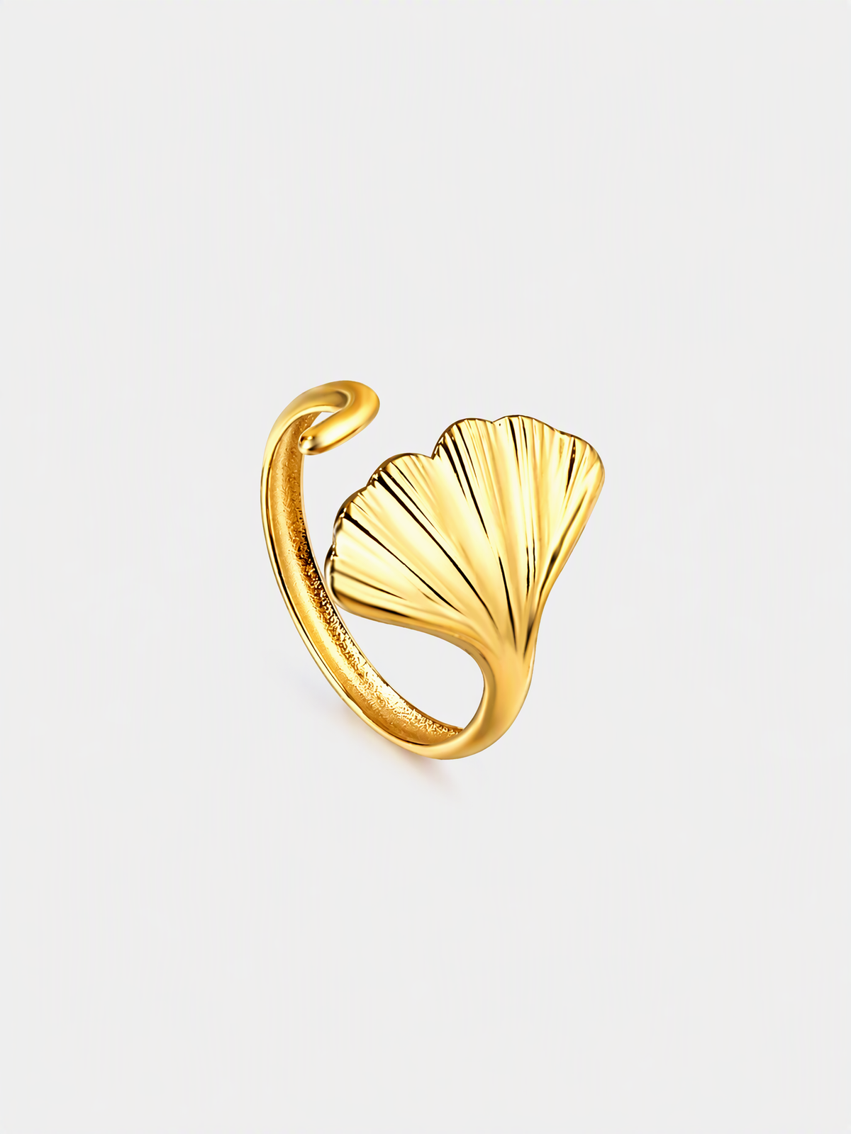 Ginkgo Leaf Wrap Ring