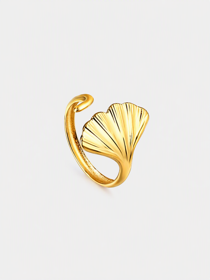 Ginkgo Leaf Wrap Ring