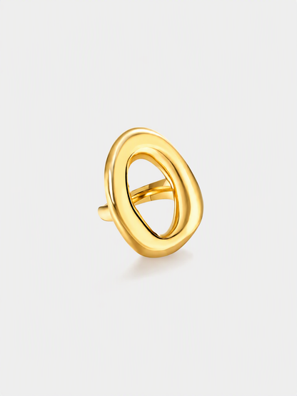 Molten Oval Statement Ring