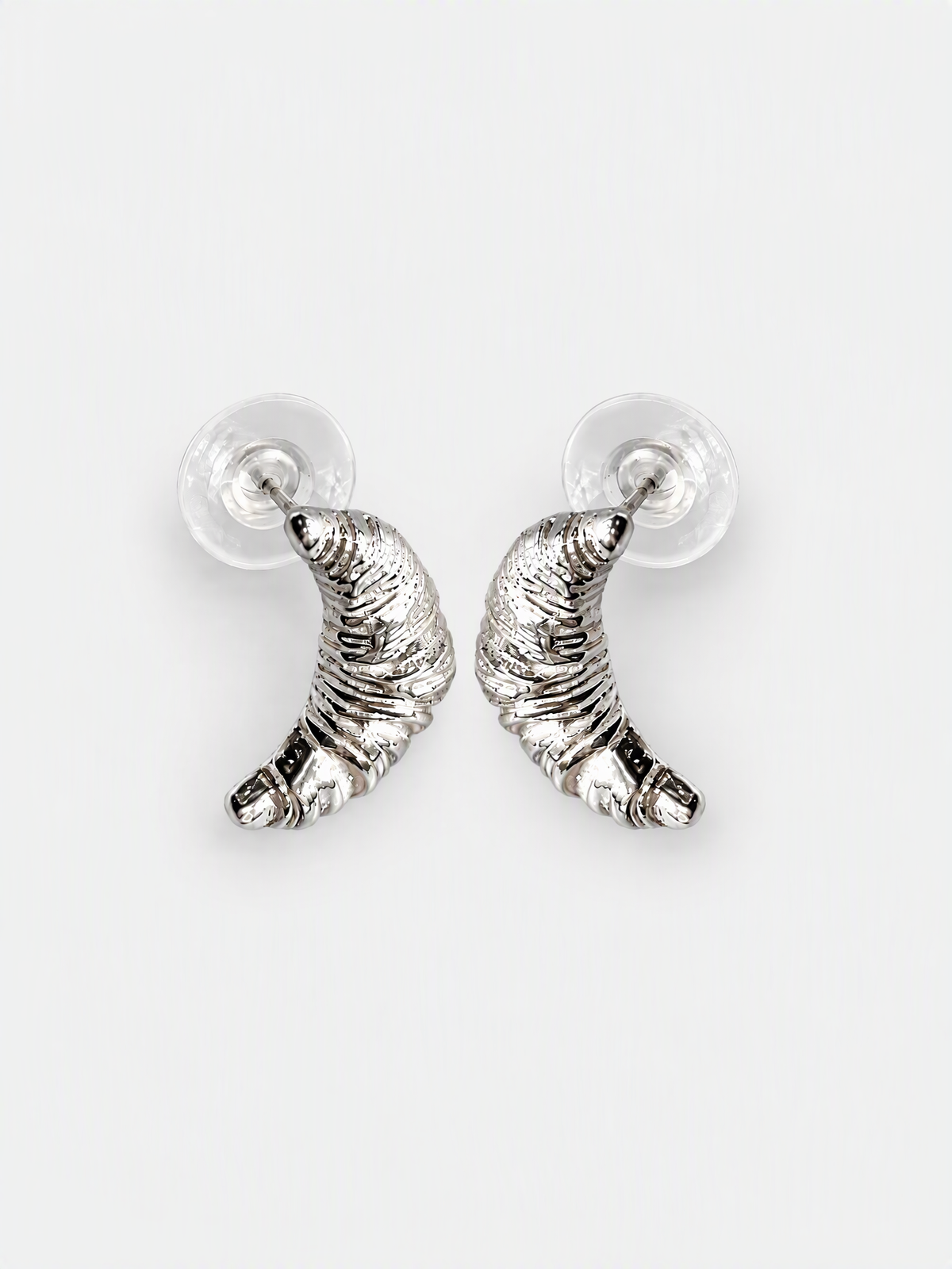 Sculptural Croissant Studs