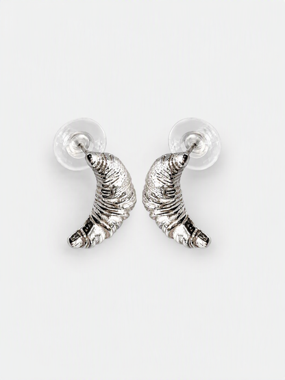 Sculptural Croissant Studs