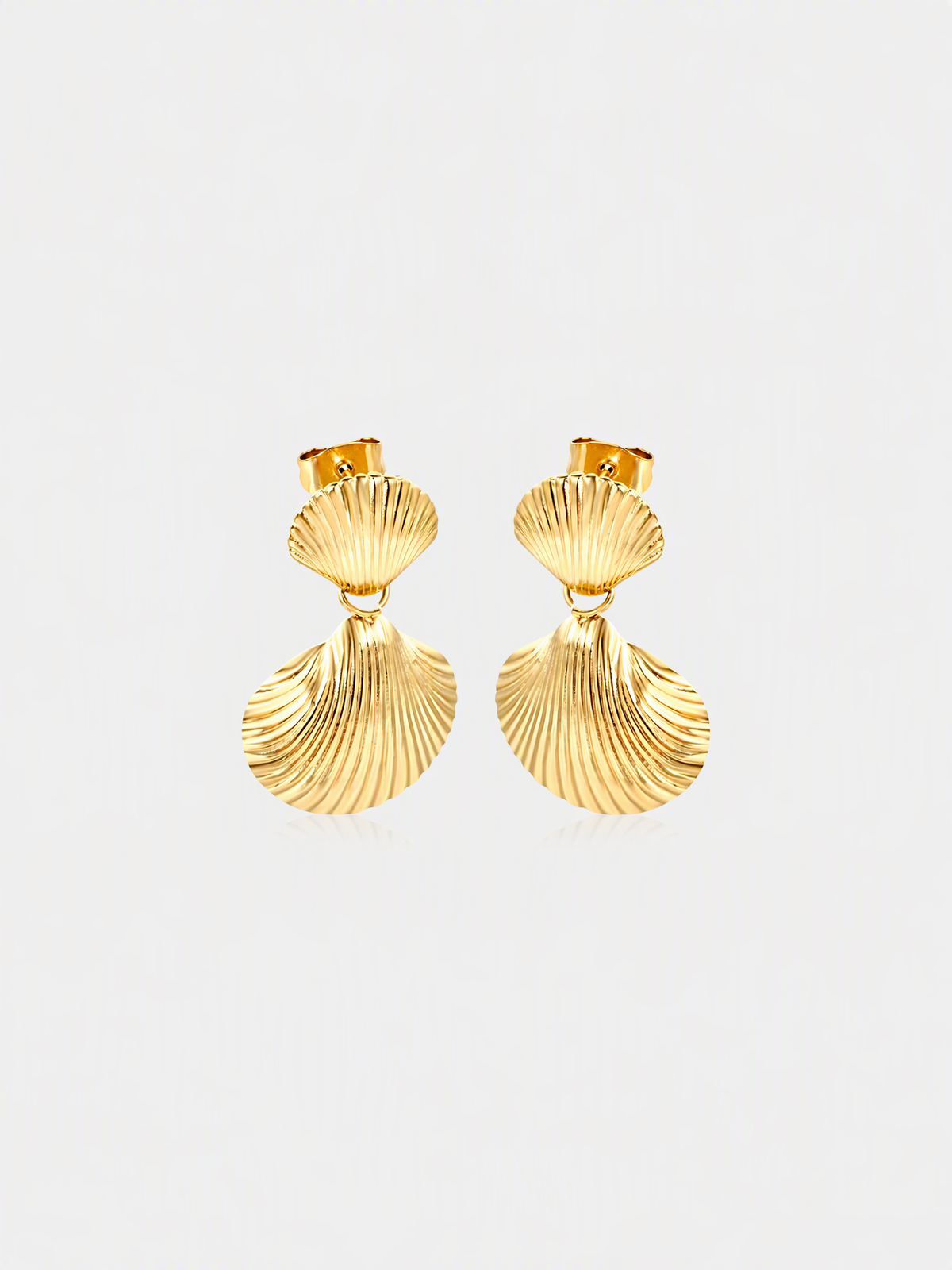 Sculptural Shell Drop Earrings