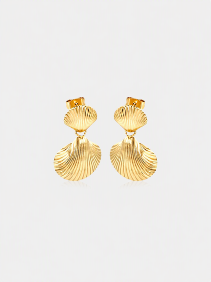Sculptural Shell Drop Earrings