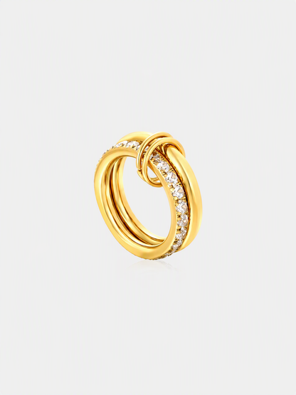 Pavé Love Knot Ring