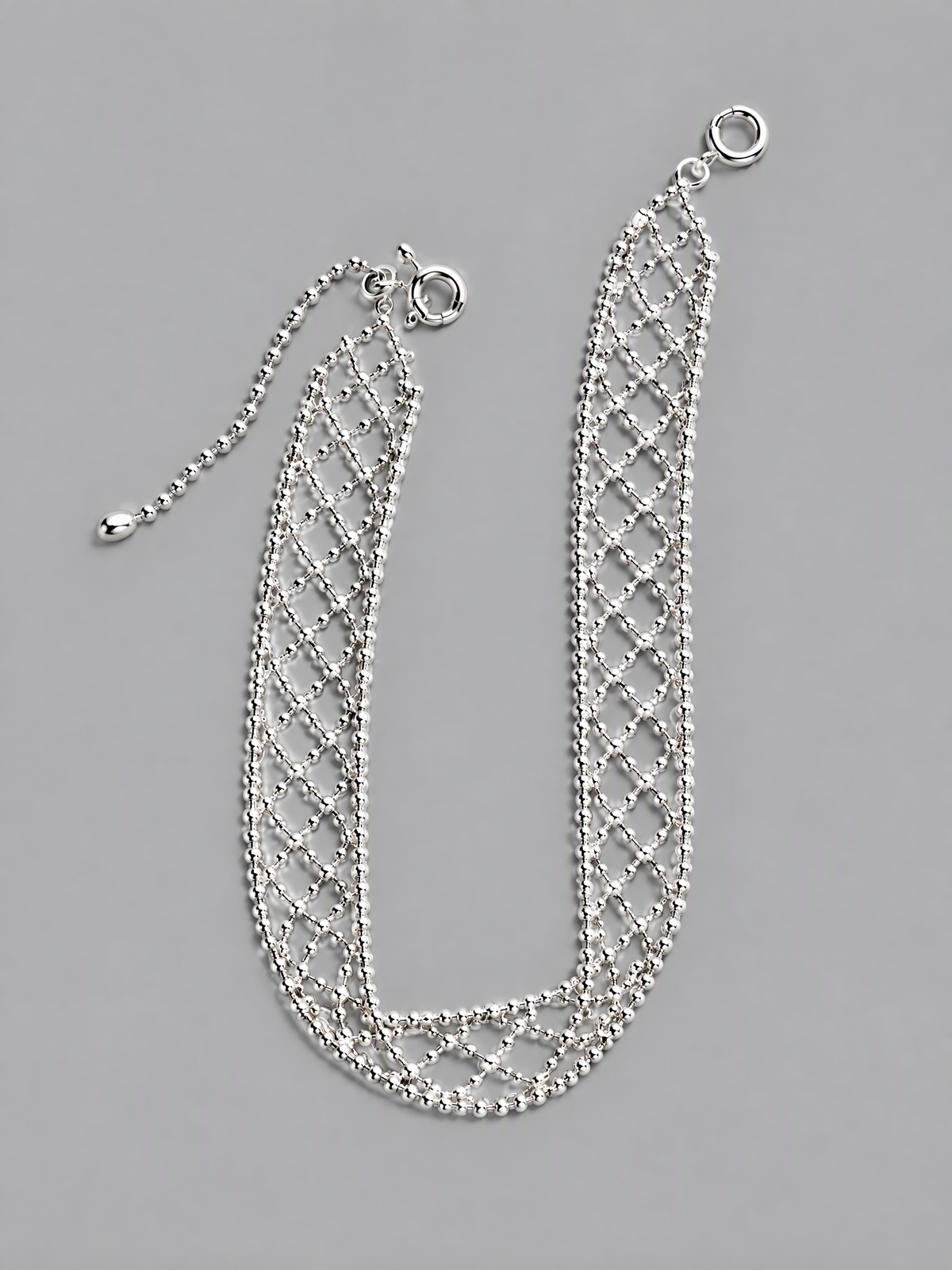 Sterling Silver Lace Mesh Bracelet