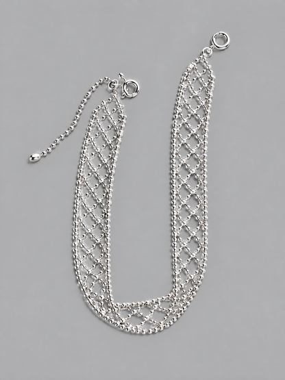 Sterling Silver Lace Mesh Bracelet