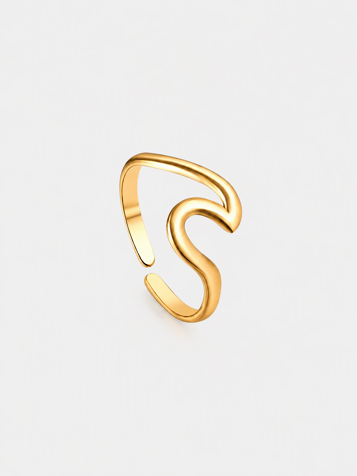 Fluid Wave Open Ring