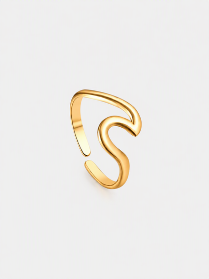 Fluid Wave Open Ring