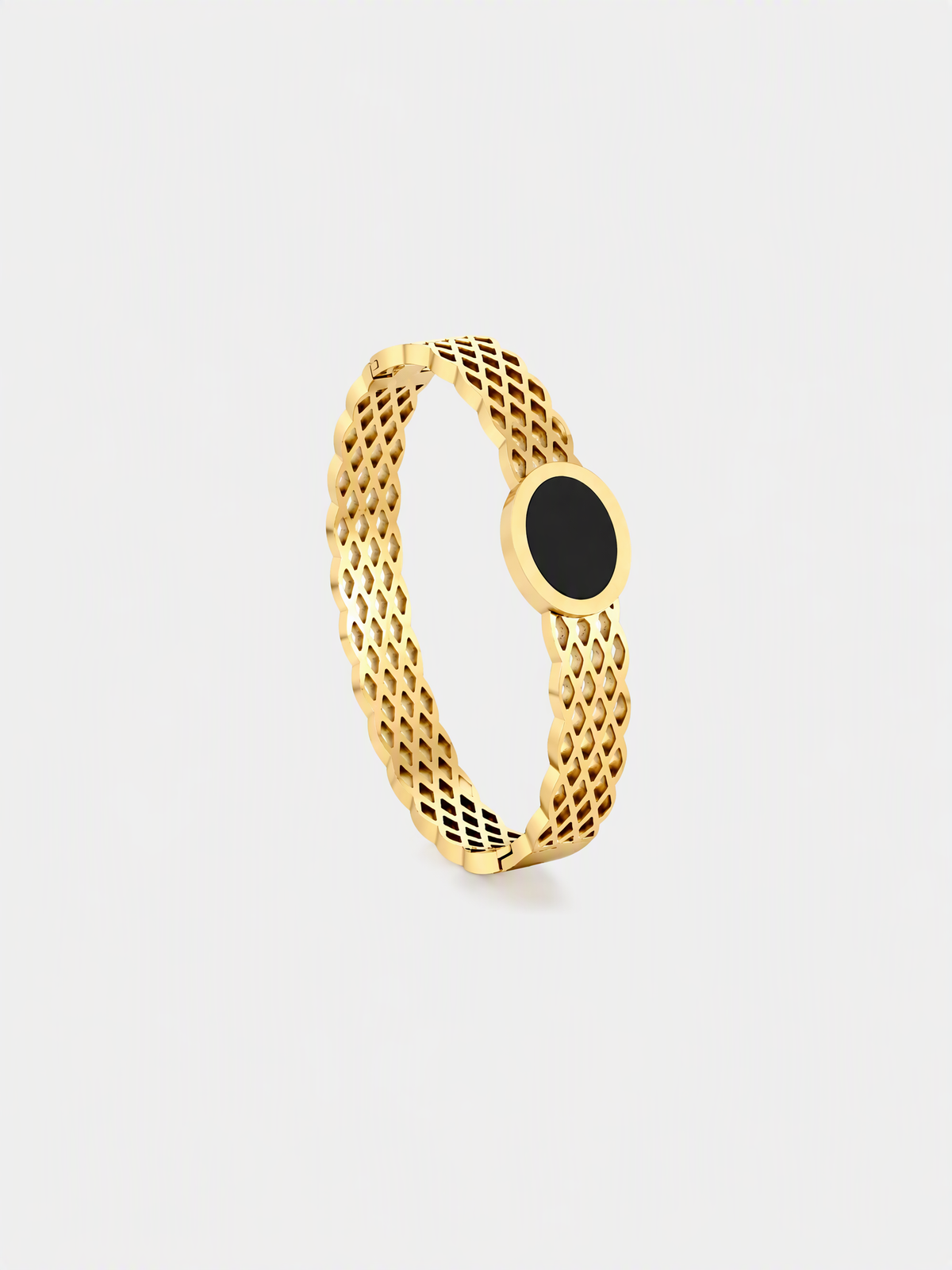 Black Accent Mesh Cuff