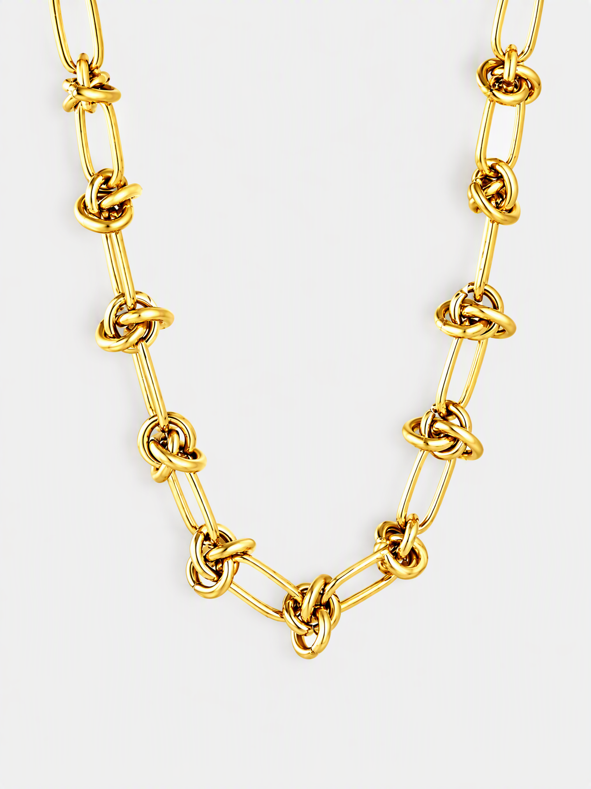 Knot Link Paperclip Necklace