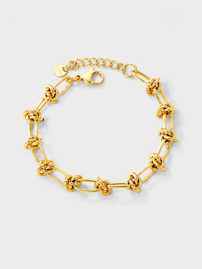 Knot Link Paperclip Bracelet