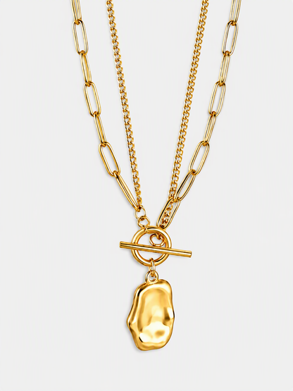 Molten Toggle Layered Necklace