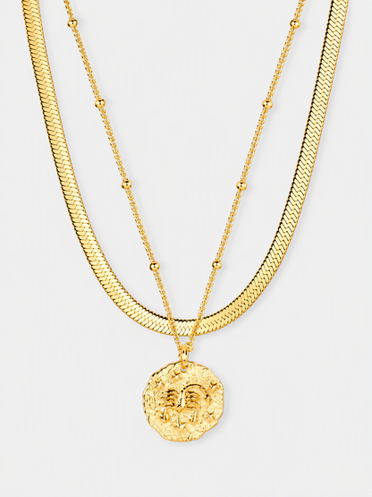 Scorpion Coin Layered Necklace