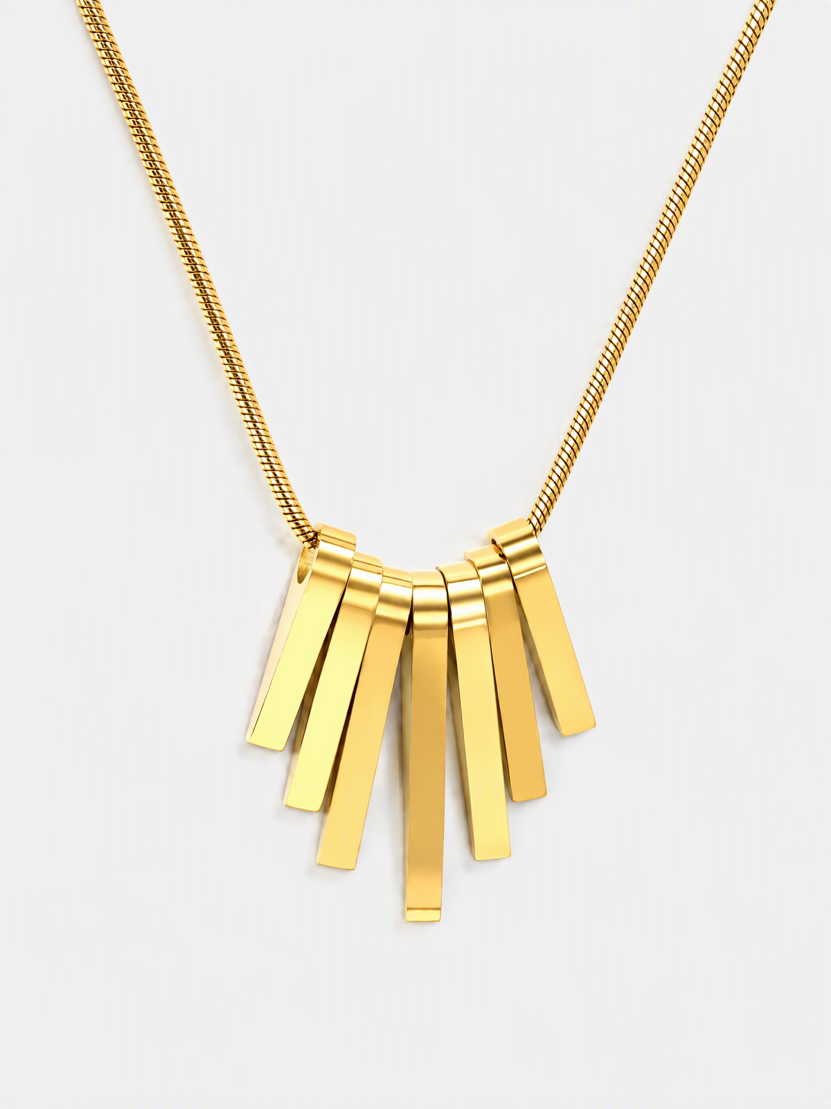 Bar Fringe Pendant Necklace