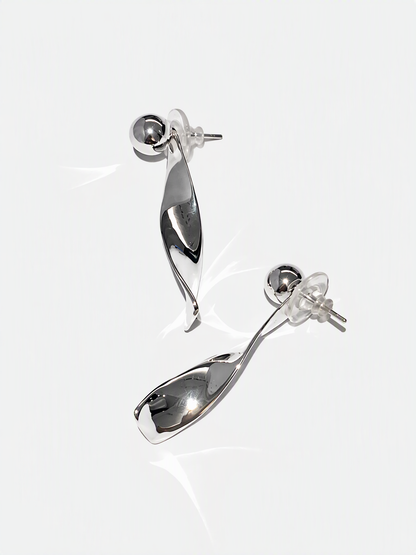 Orb Twist Drop Earrings