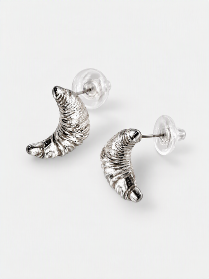Sculptural Croissant Studs