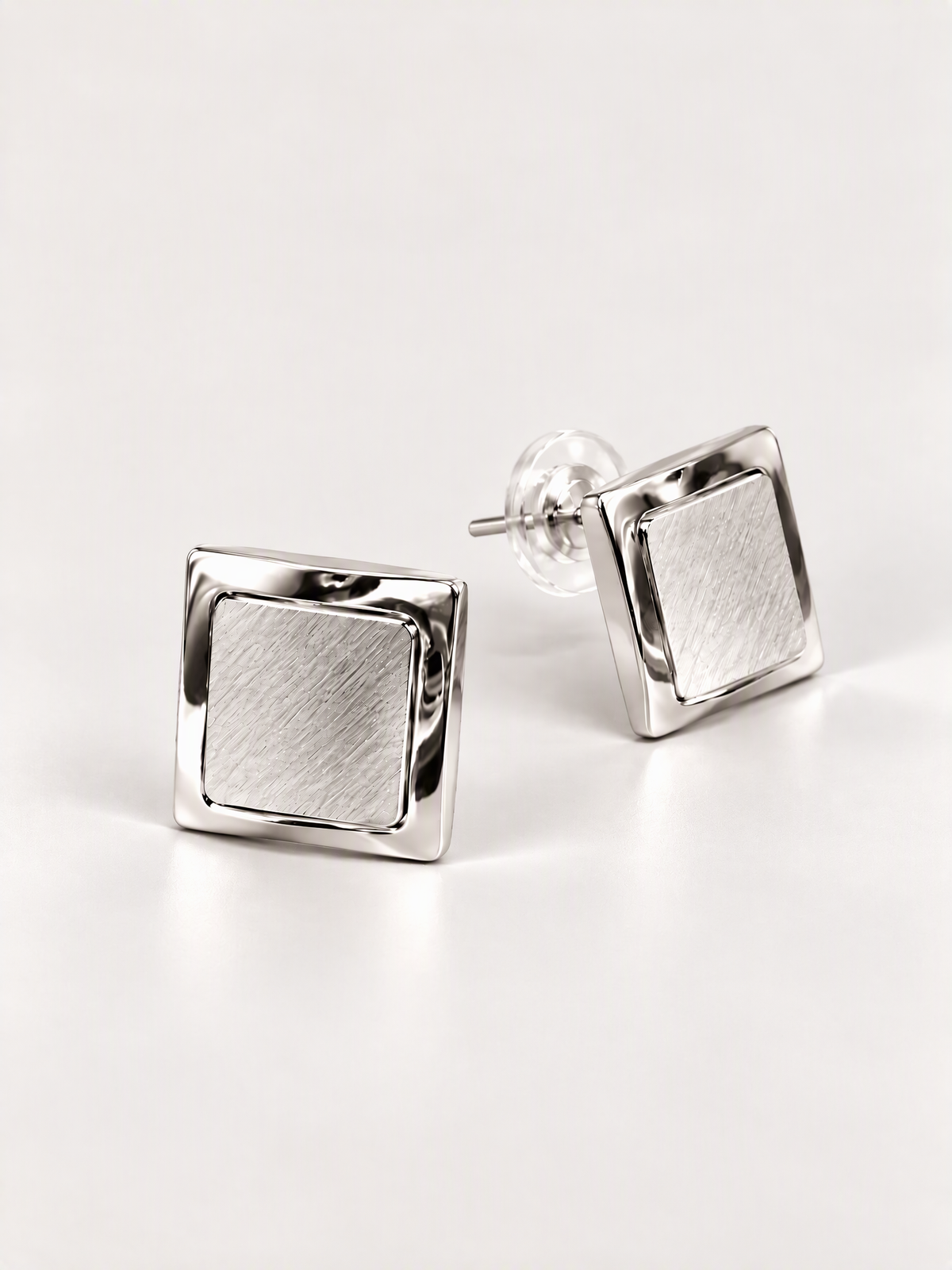 Layered Square Statement Studs