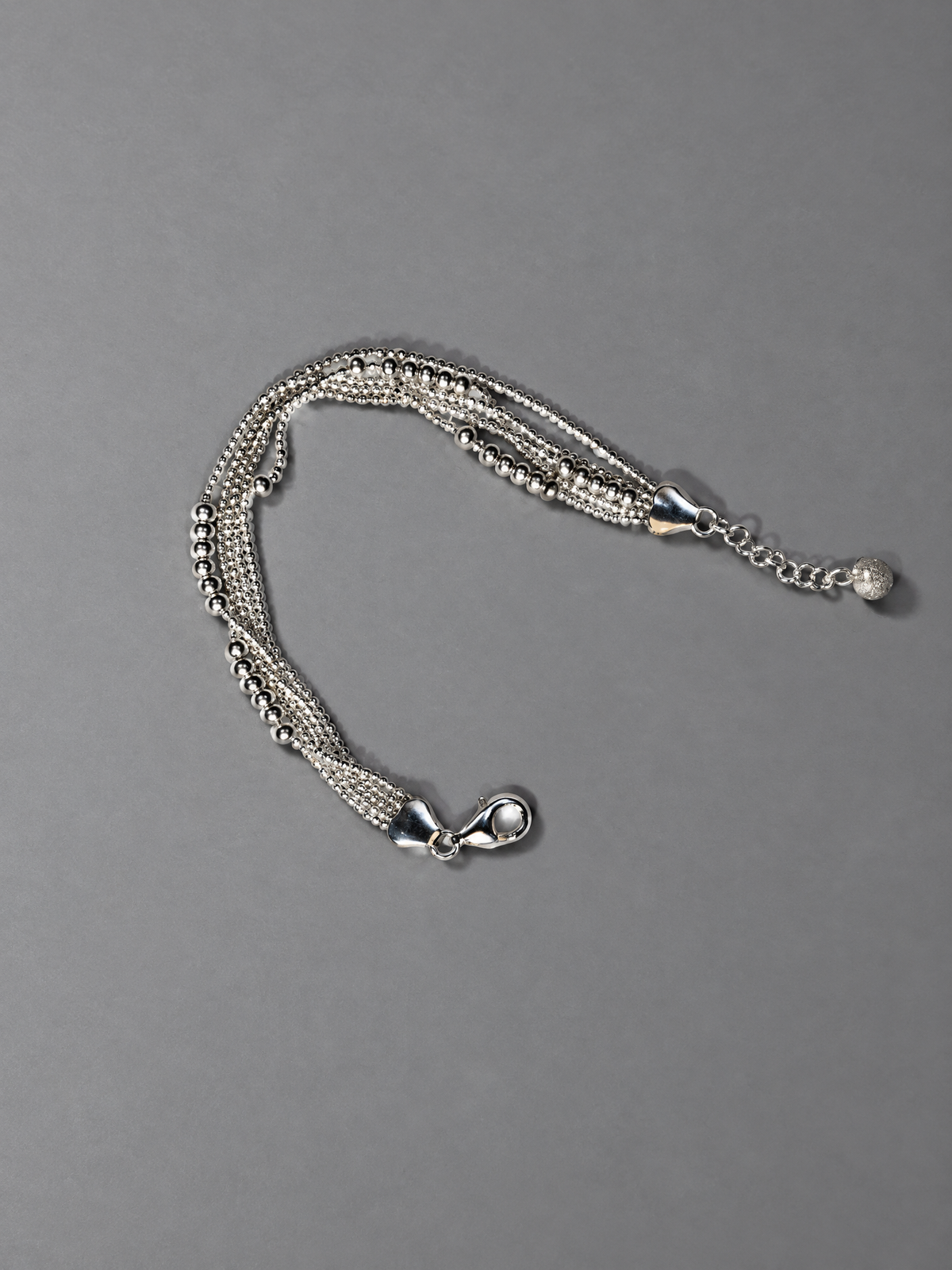 Sterling Silver Layered Bead Bracelet
