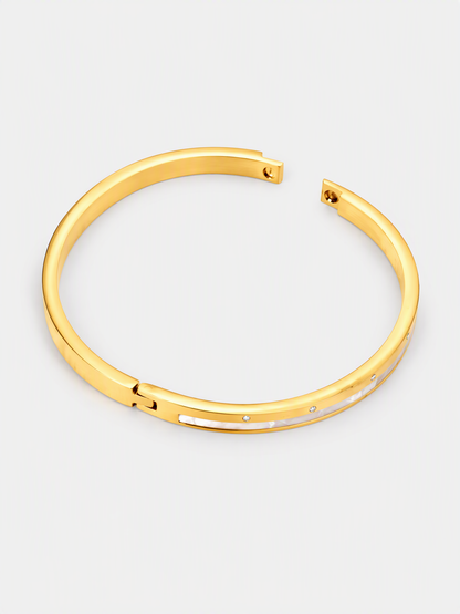 Pink Accent Crystal Bangle