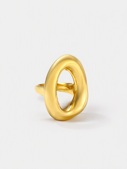 Molten Oval Statement Ring