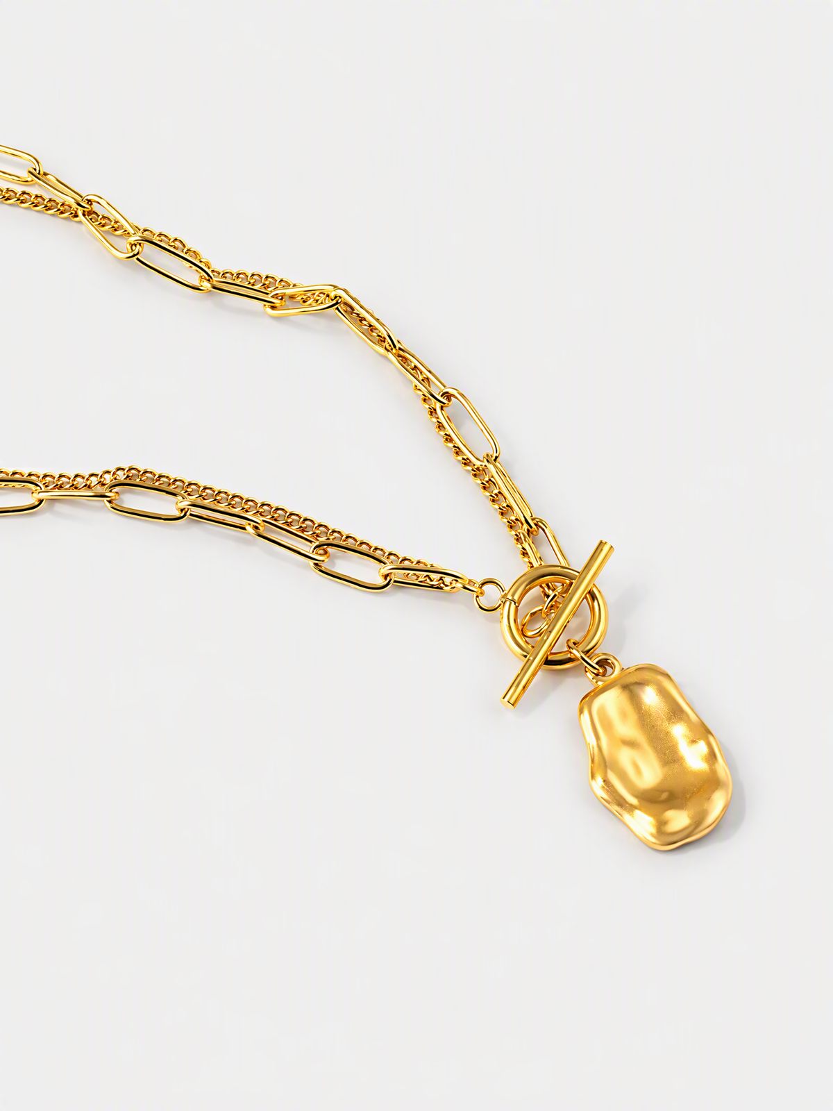 Molten Toggle Layered Necklace