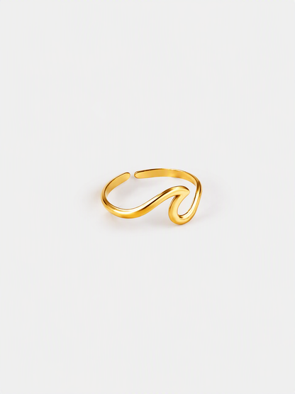 Fluid Wave Open Ring
