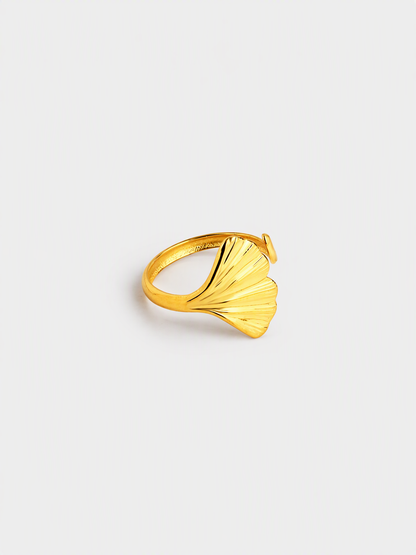 Ginkgo Leaf Wrap Ring