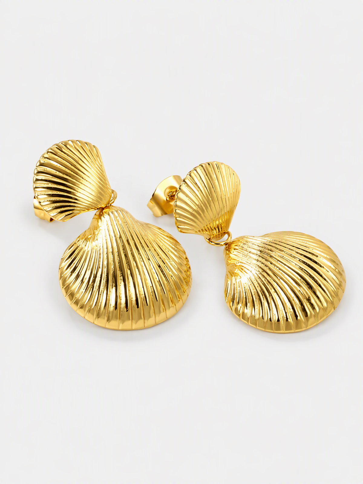 Sculptural Shell Drop Earrings