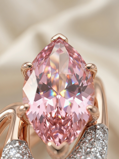 Pink Marquise Bypass Ring