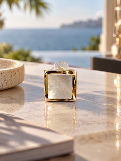 Layered Square Statement Studs