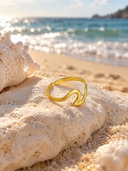 Fluid Wave Open Ring