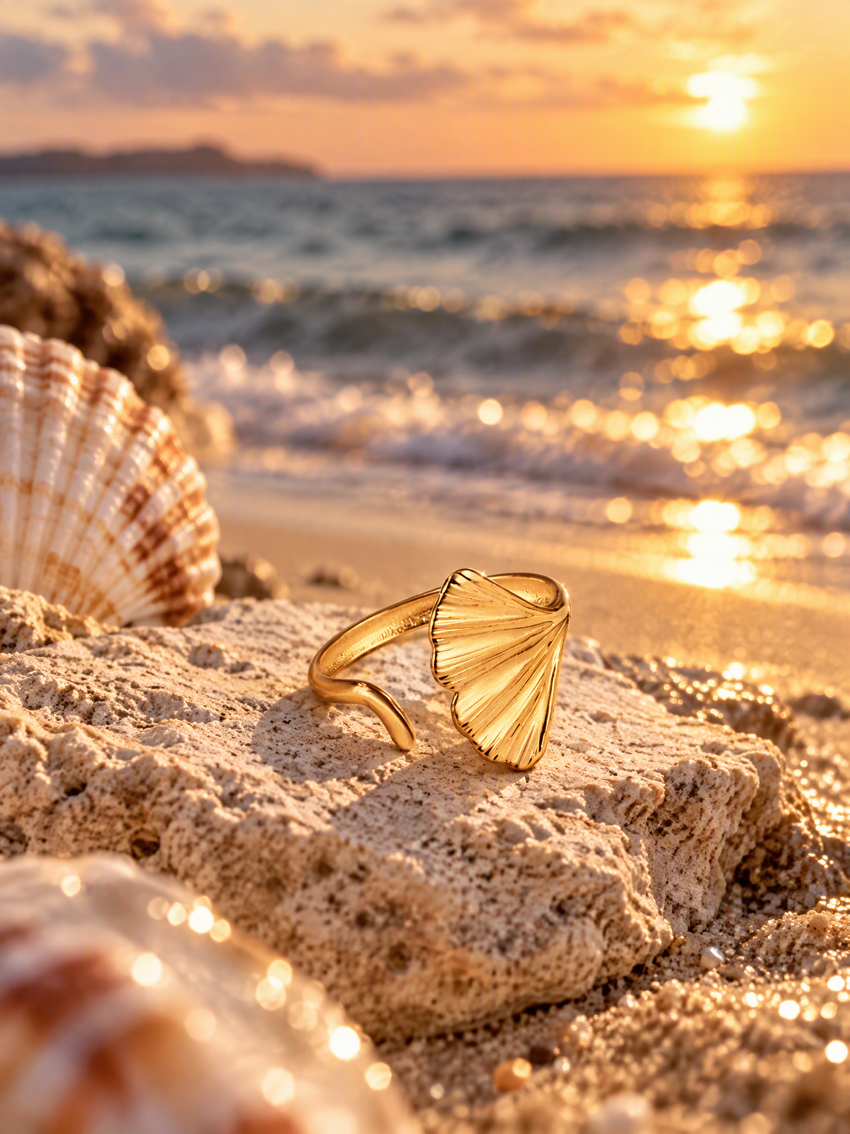 Ginkgo Leaf Wrap Ring - Member Privilege