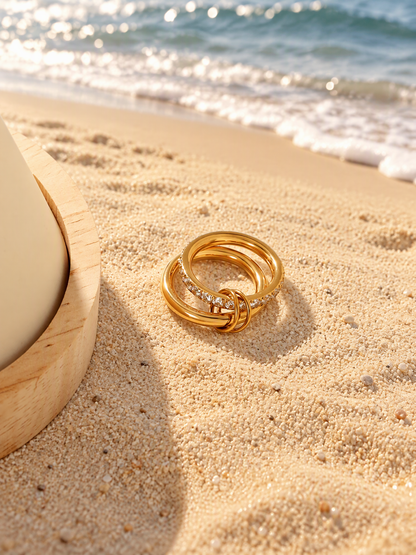 Pavé Love Knot Ring