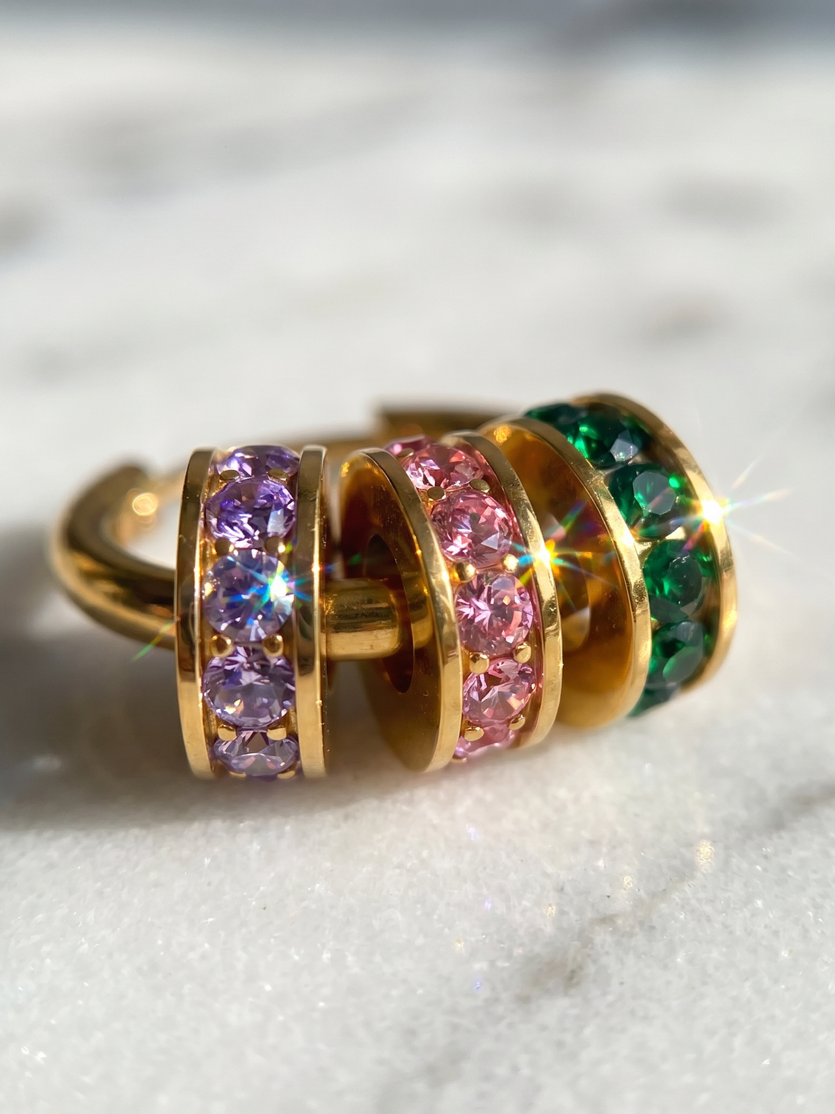Color Pop Charm Hoop Earrings