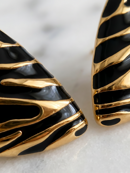 Zebra Stripe Statement Studs