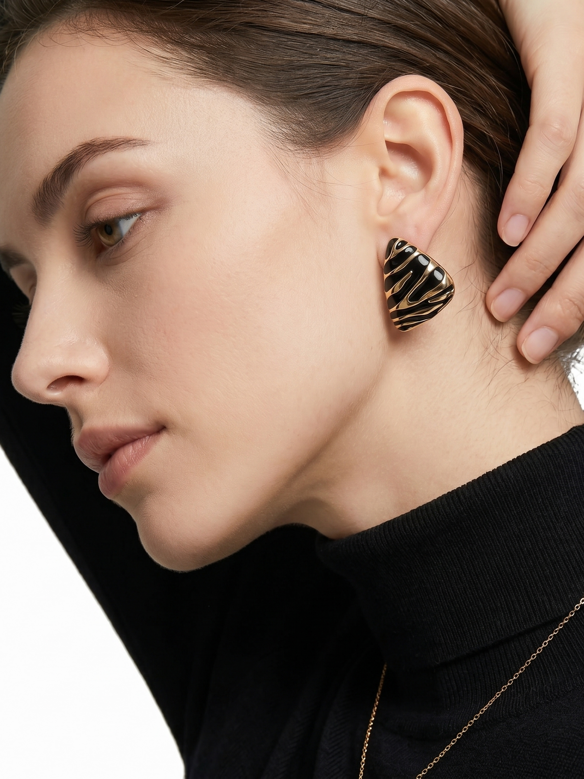 Zebra Stripe Statement Studs