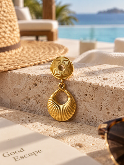 Sunburst Teardrop Earrings