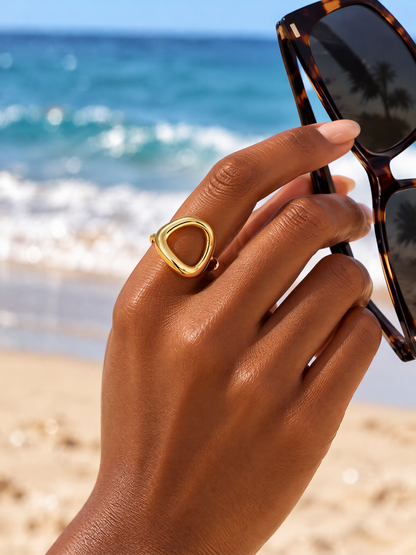 Sculptural Teardrop Ring